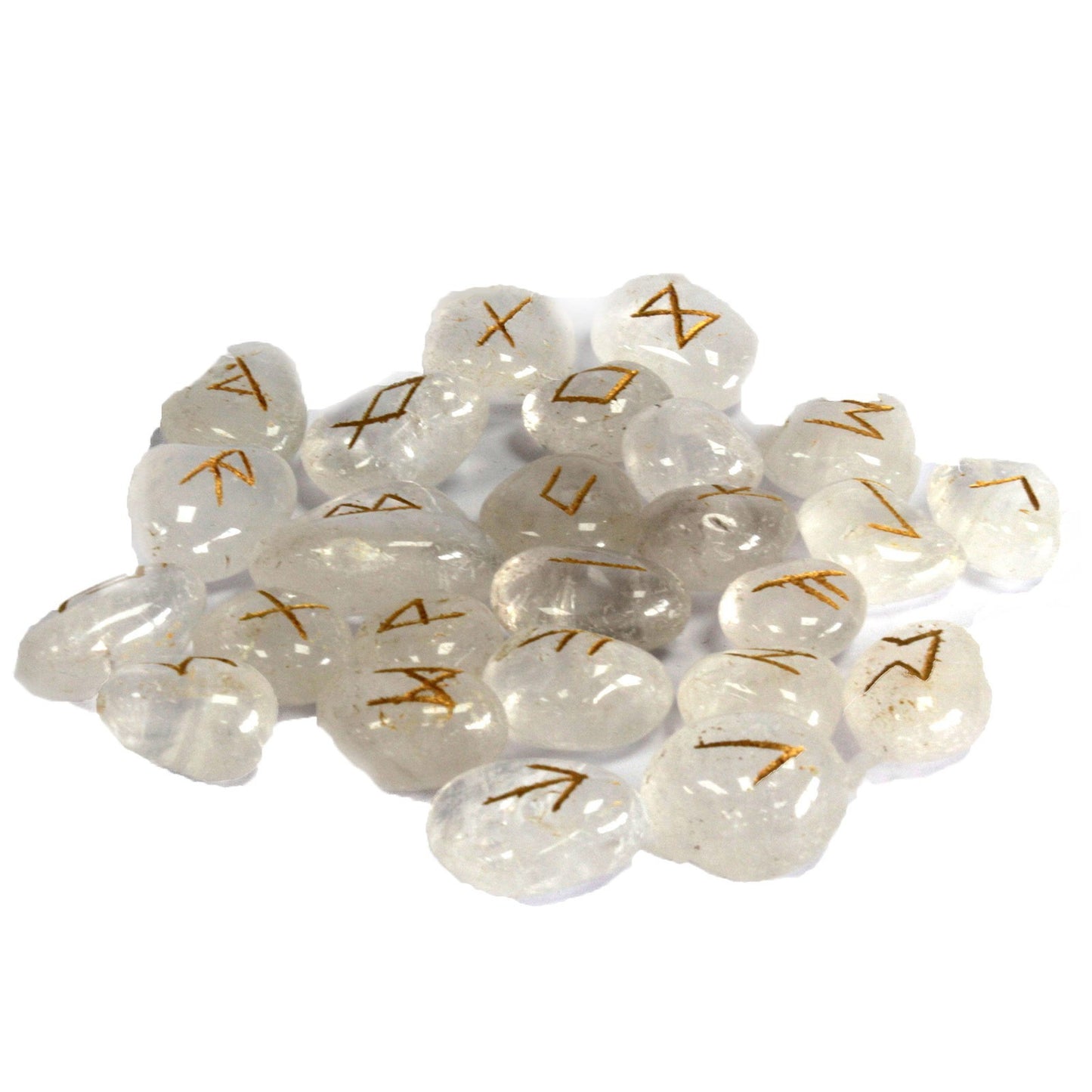Conjunto de Runas de Quartzo Cristal
