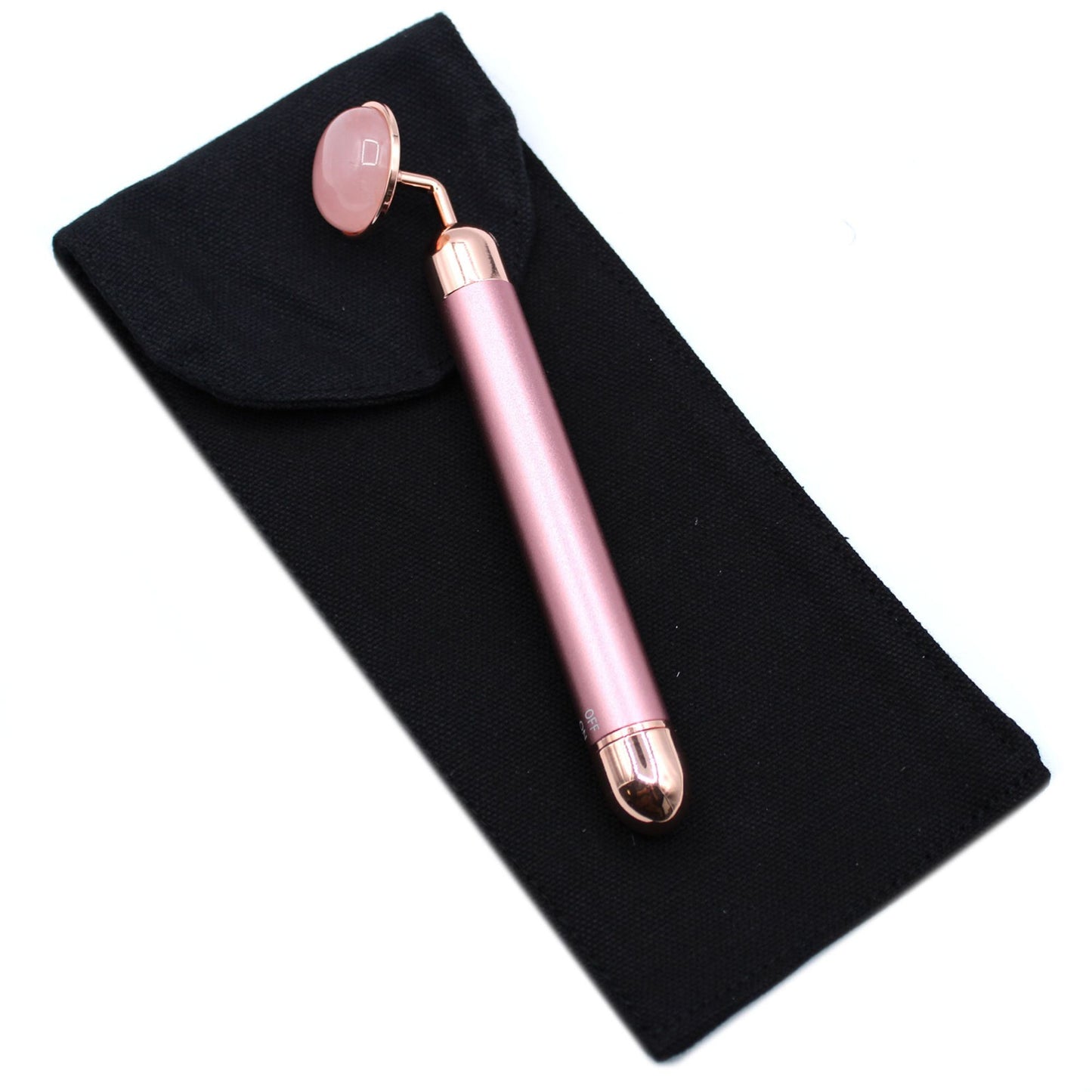 Massageador Facial Vibratório de Quartzo-Rosa