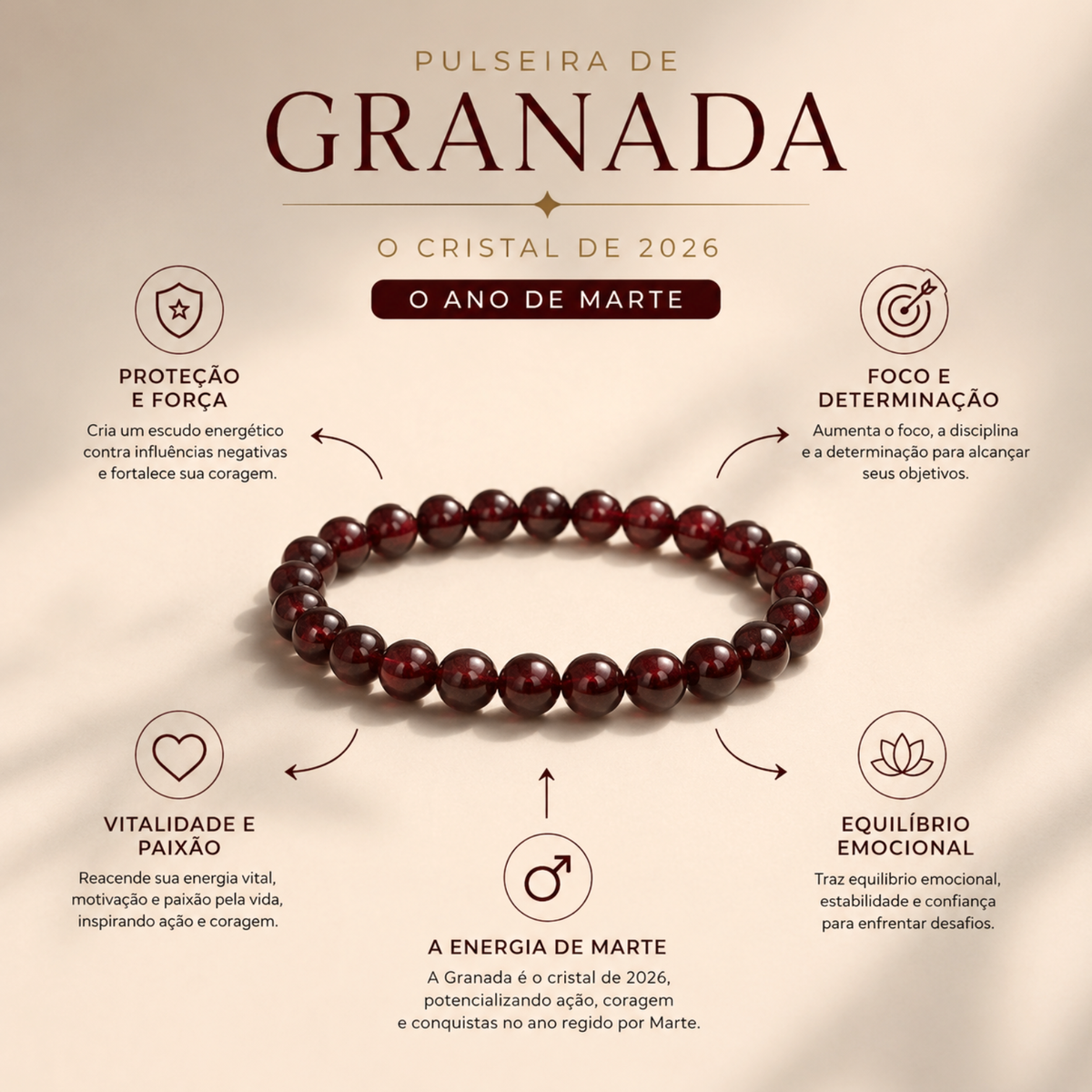 Garnet Bracelet - Crystal of the Year 2026