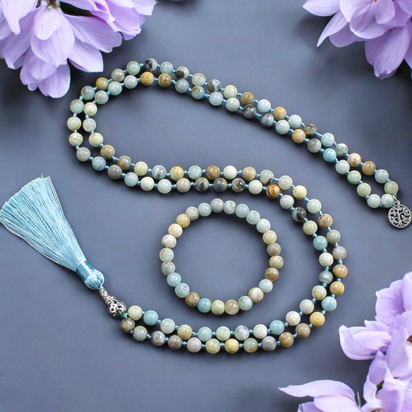 Japamala + 'GURU' Bracelet – Wisdom and Inner Tranquility