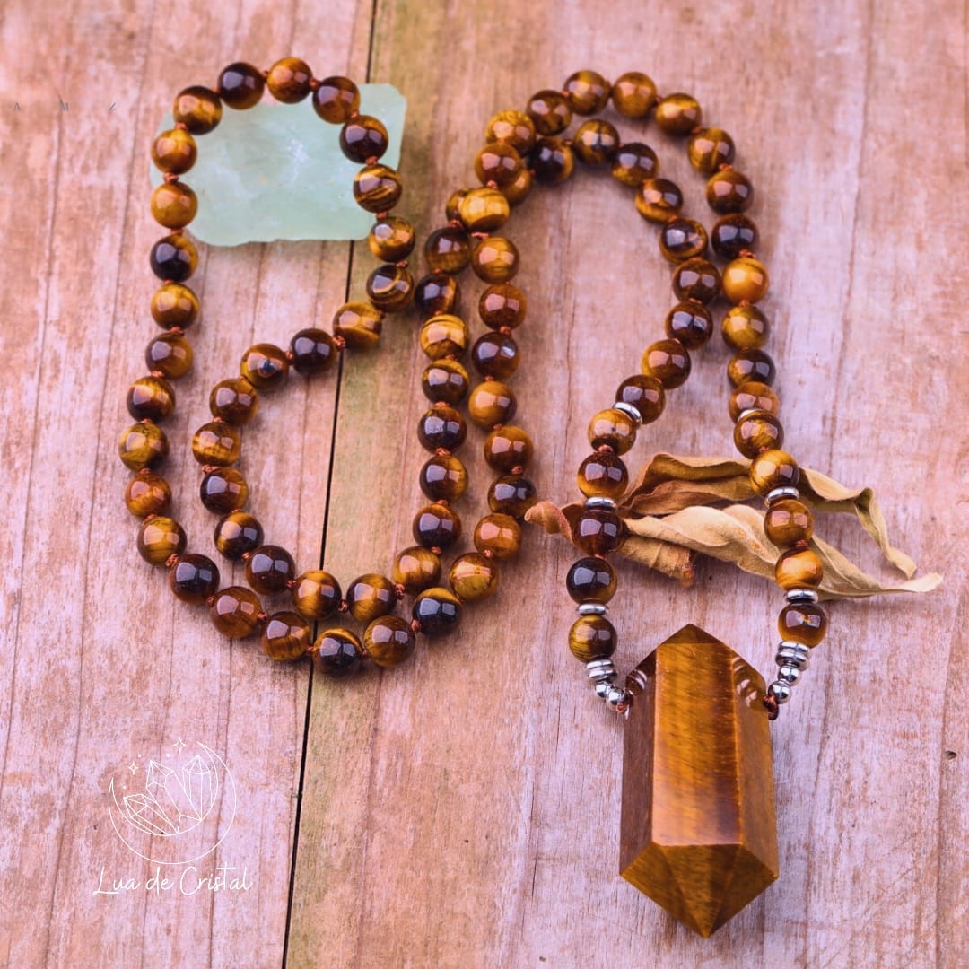 Japamala Simha Shakti Tiger's Eye