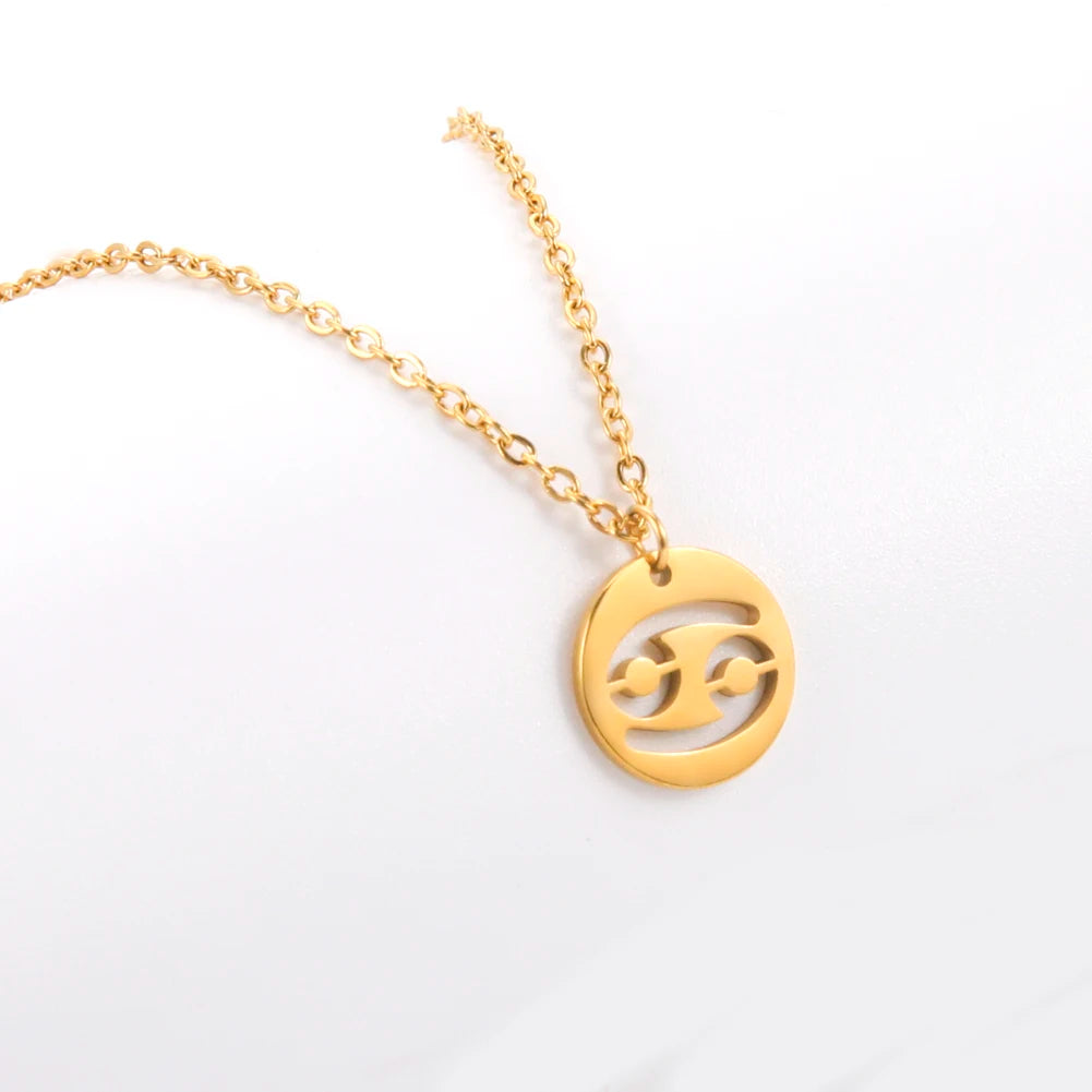 Conjunto AstroChic Banhado a Ouro - Signo de Caranguejo