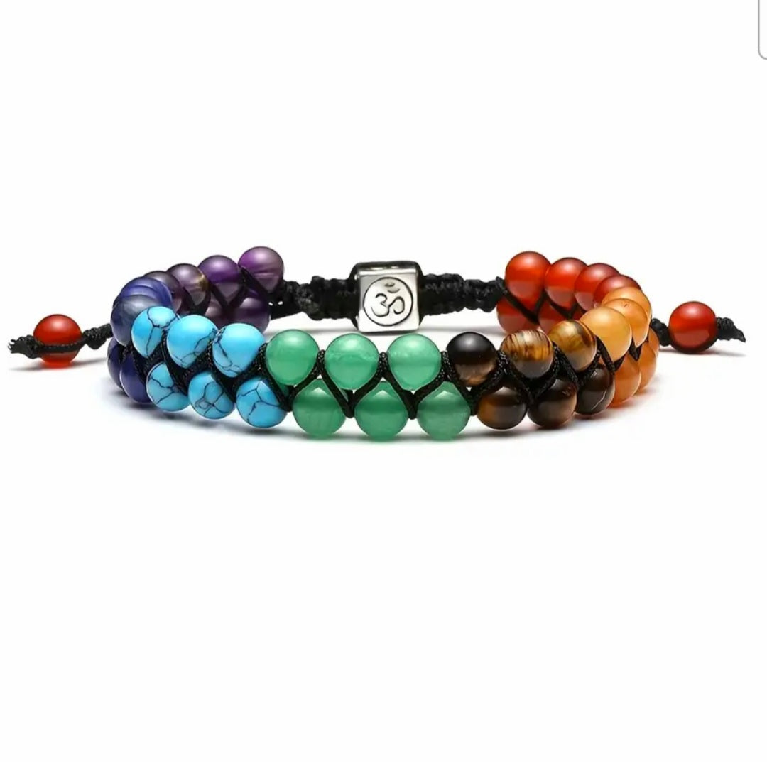 Pack 3 Pulseiras dos 7 Chakras - Equilíbrio e Boa Sorte