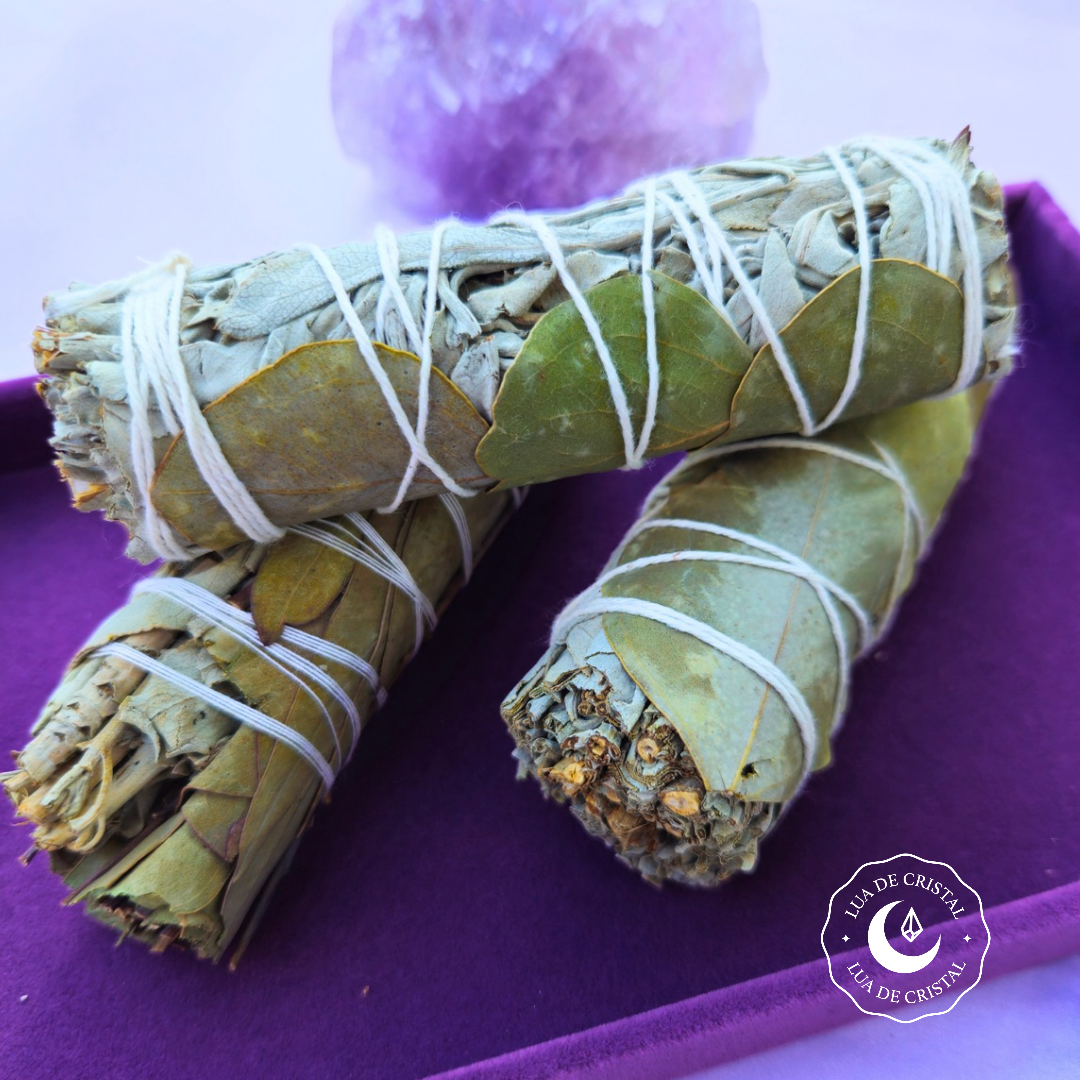 Defumador de Sálvia Branca e Eucalipto – Purificação e Renovação de Energias