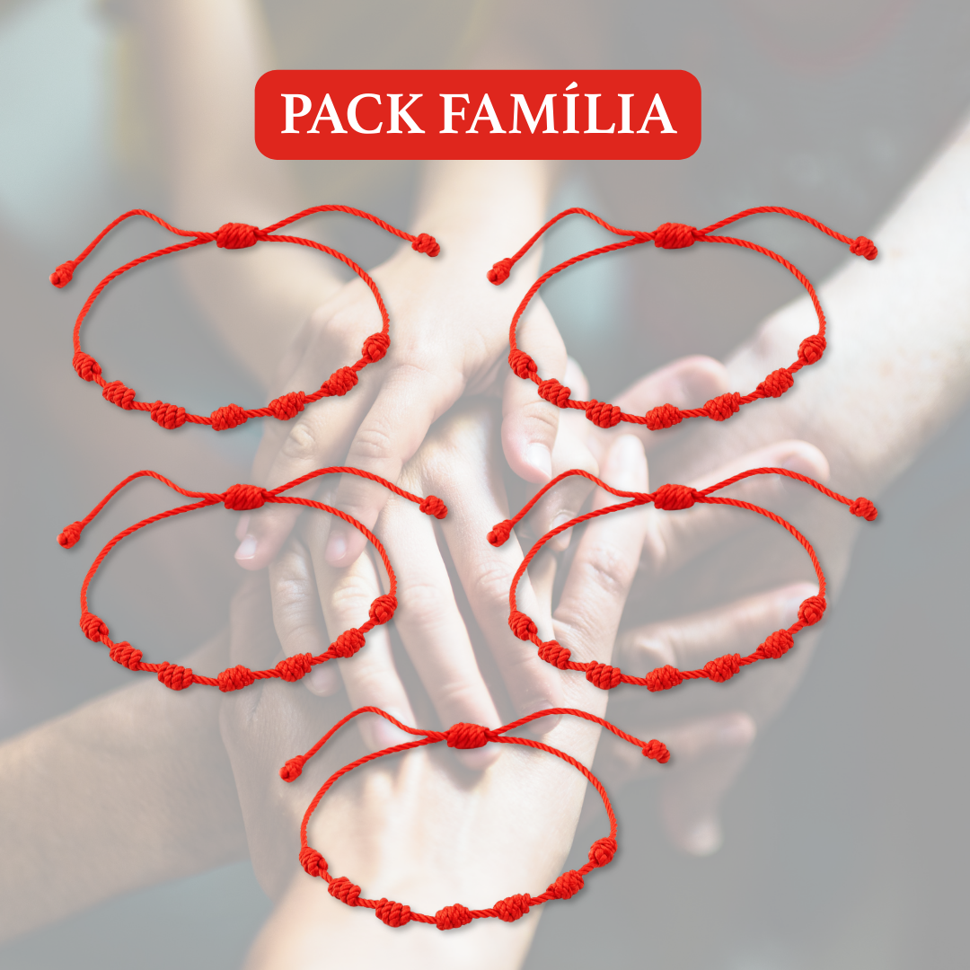 Pulseira dos 7 nós Kaballah - Proteção Contra Inveja e Mau-Olhado