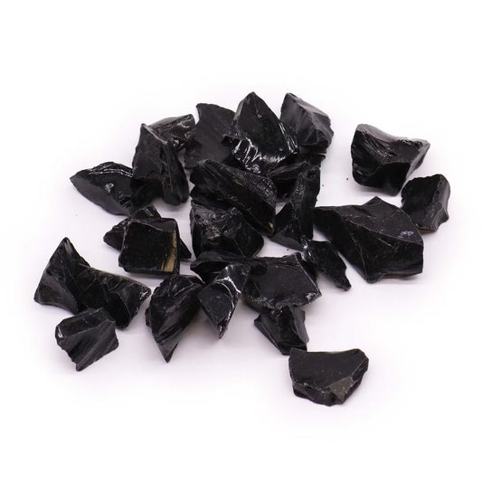 Obsidiana negra cruda