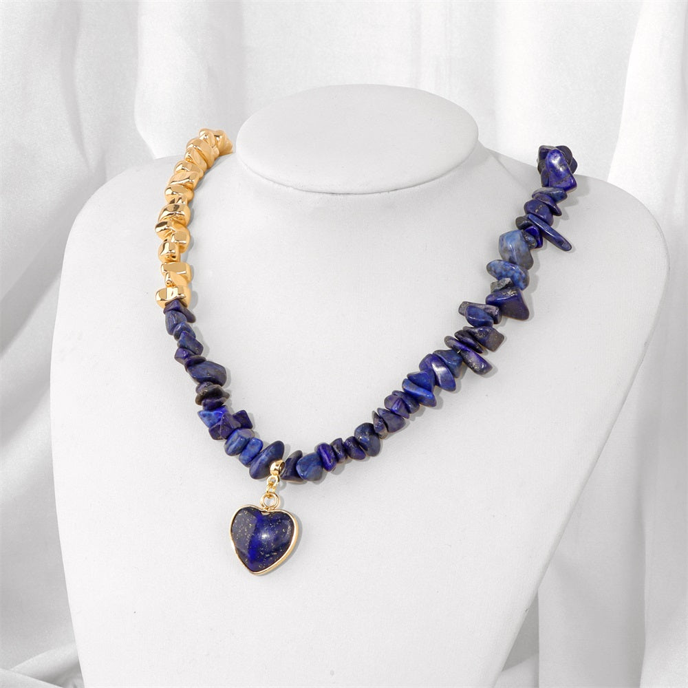 Colar Coração de Luz Lápis-Lazúli- Sabedoria e Clareza