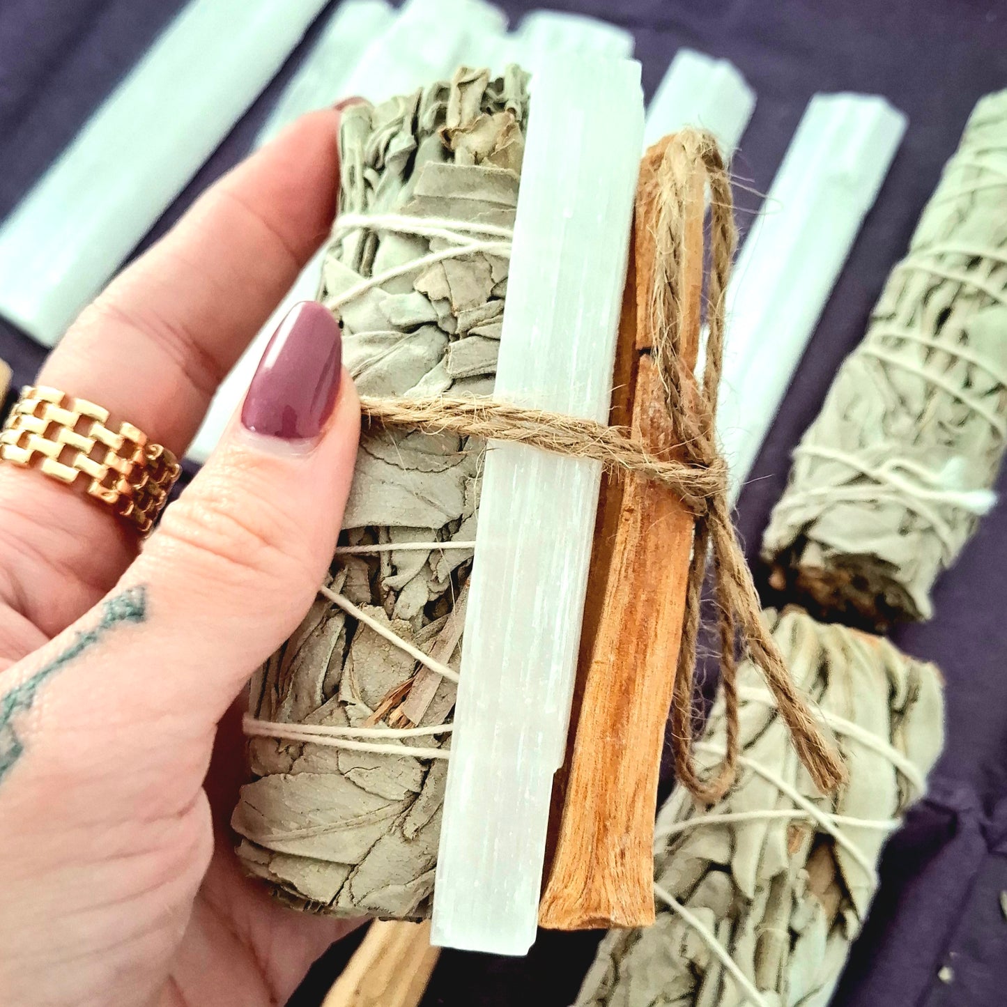 Purification Kit: White Sage + Palo Santo + Selenite