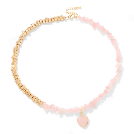 Colar Coração de Luz Quartzo-Rosa - Amor e Equilíbrio Emocional