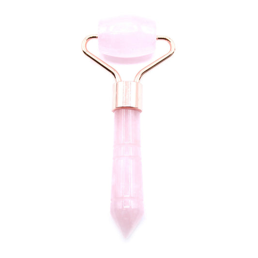 Massageador Facial de Quartzo-Rosa