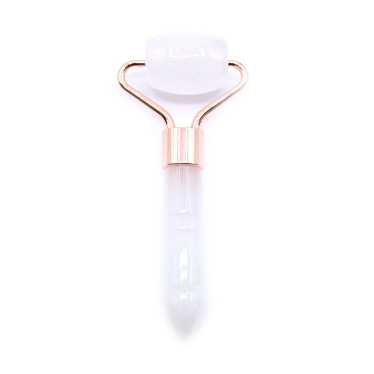 Massageador Facial de Quartzo-Branco