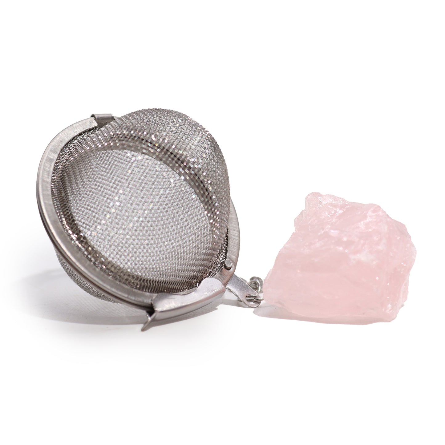Coador de Chá com Quartzo-Rosa - Amor e Harmonia na Sua Chávena