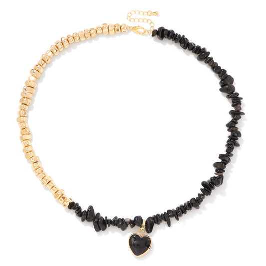 Colar Coração de Luz Obsidiana - Força e Proteção
