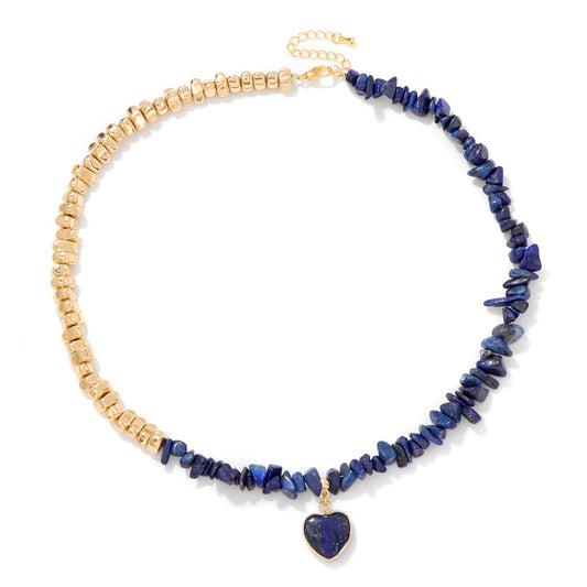 Colar Coração de Luz Lápis-Lazúli- Sabedoria e Clareza
