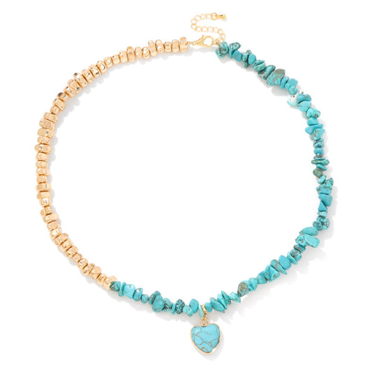 Colar Coração de Luz Turquesa - Proteção e Comunicação