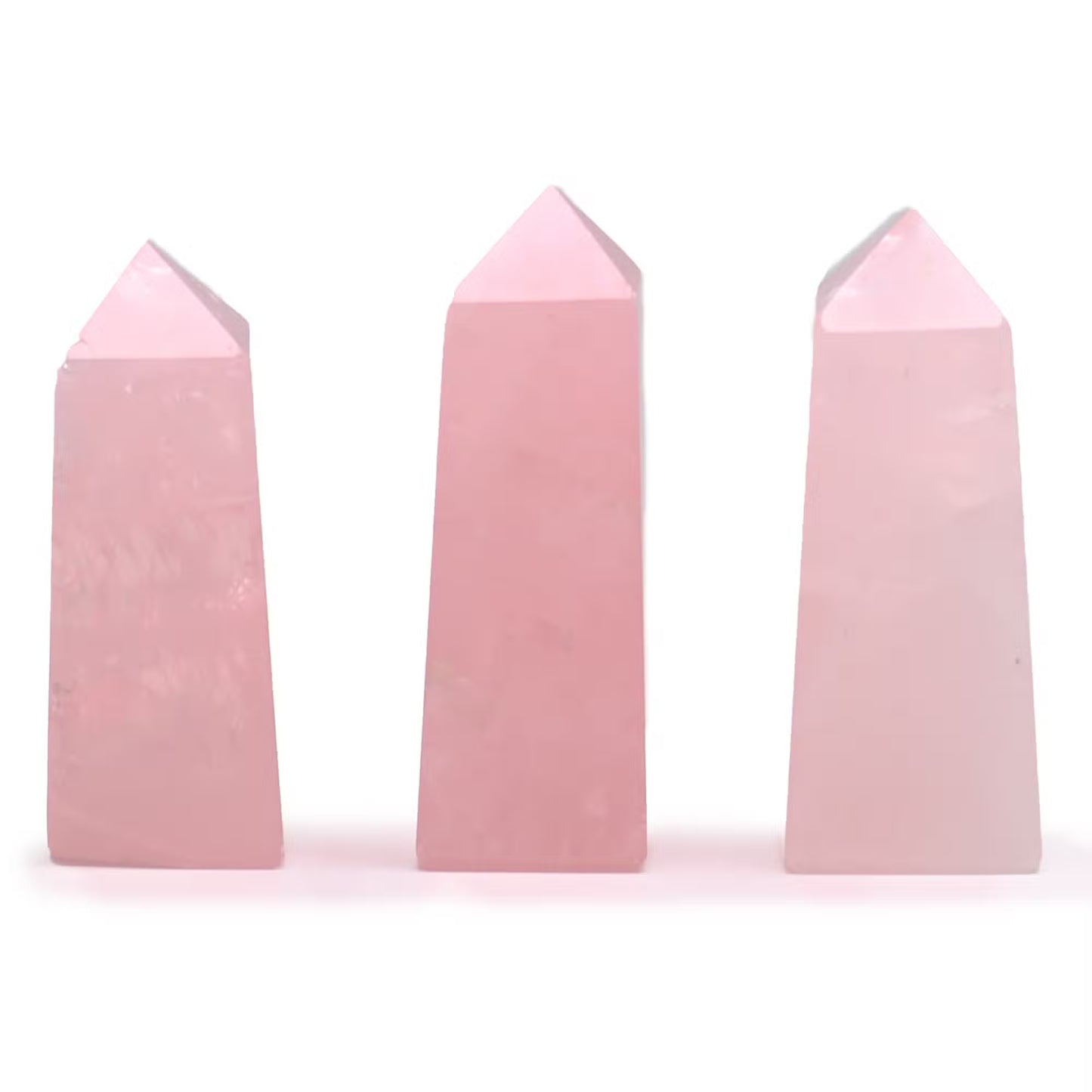 Ponta Obelisco de Quartzo Rosa - 3 a 5cm