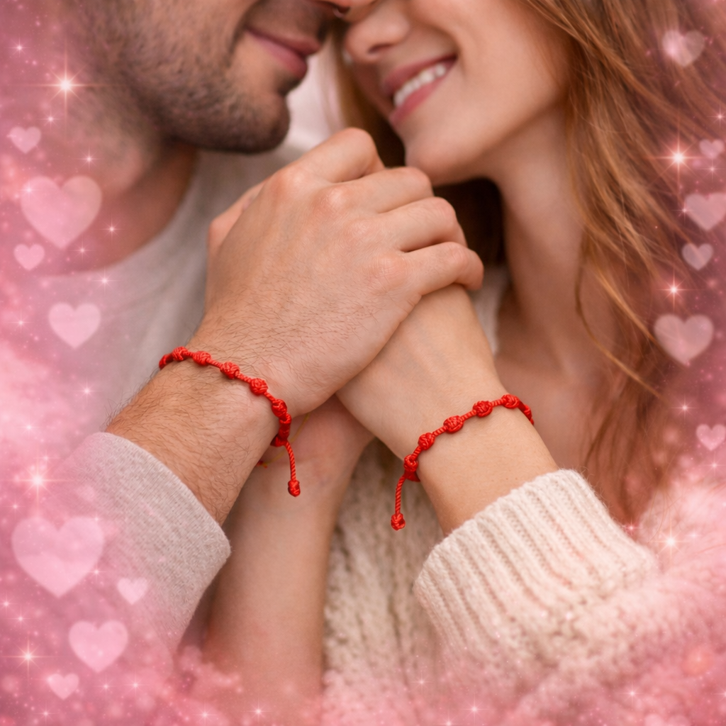 💗 Pack 2 Pulseiras dos 7 nós contra inveja e mau olhado