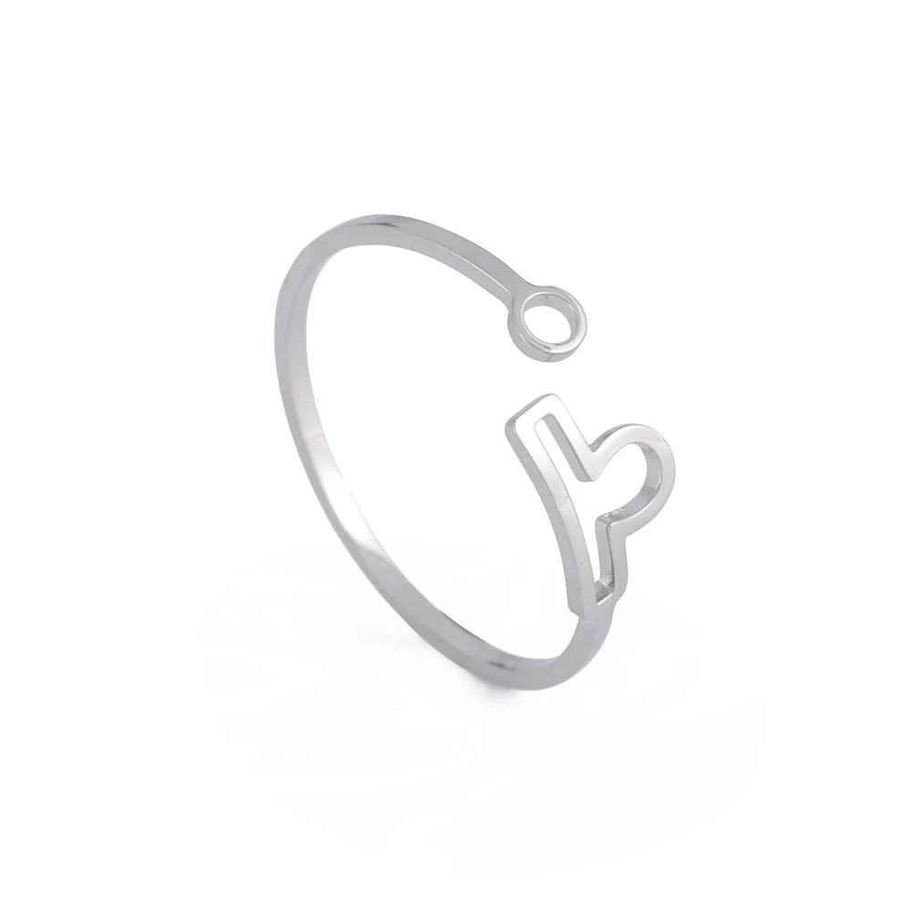 Anéis dos Signos de Aço Inoxidável Ajustáveis