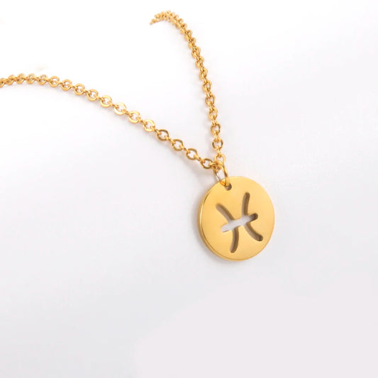 Collar del zodiaco AstroChic – Acero inoxidable con baño de oro