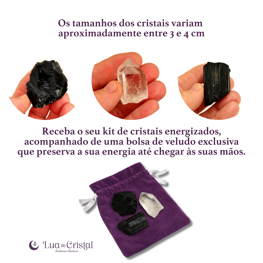 Kit de Cristais de Proteção Energética
