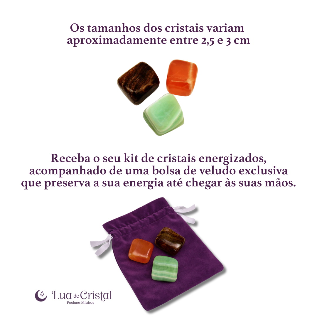 Kit de Cristais Conexão com a Natureza
