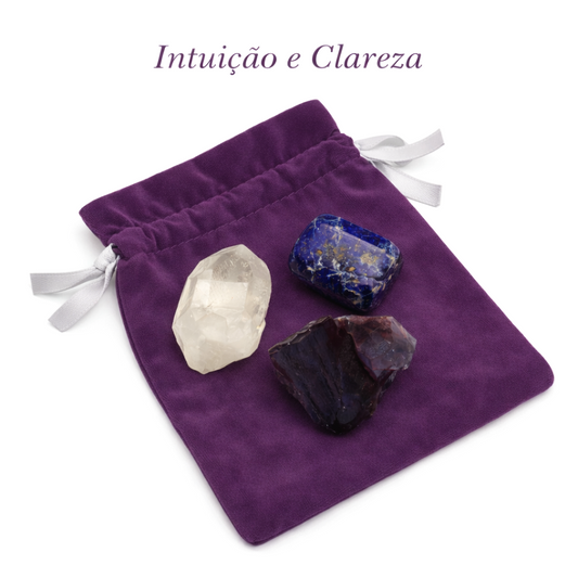 Kit de Cristais do Terceiro Olho - Intuição e Clareza