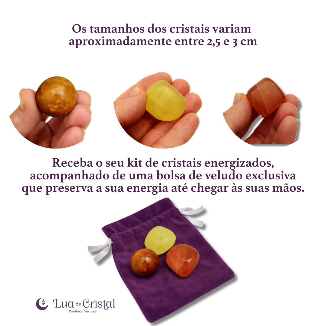 Kit de Cristais para a Abundância e Prosperidade