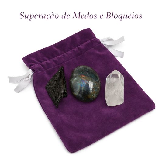 Kit de Cristais para Superar Medos e Bloqueios