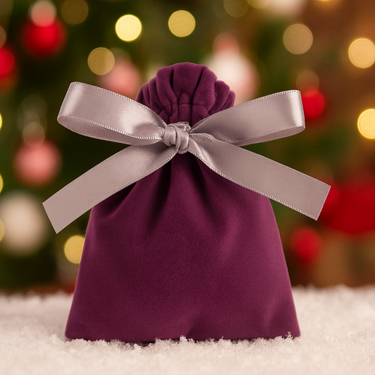 Saco de Veludo com laço para Presente (13×12cm)