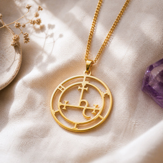 Colar Sigilo de Lilith de Aço Inoxidável – A Força do Feminino