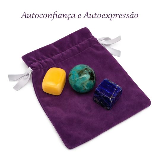 Kit de Cristais para Autoconfiança e Autoexpressão