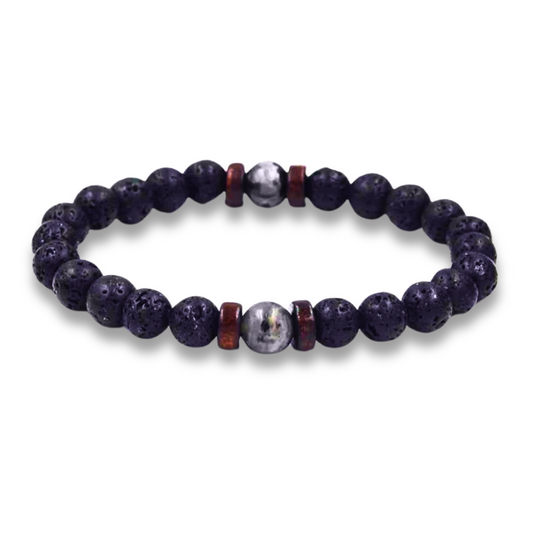 Pulseira Essência da Terra de Pedra Vulcânica - Proteção Energética e Espiritual