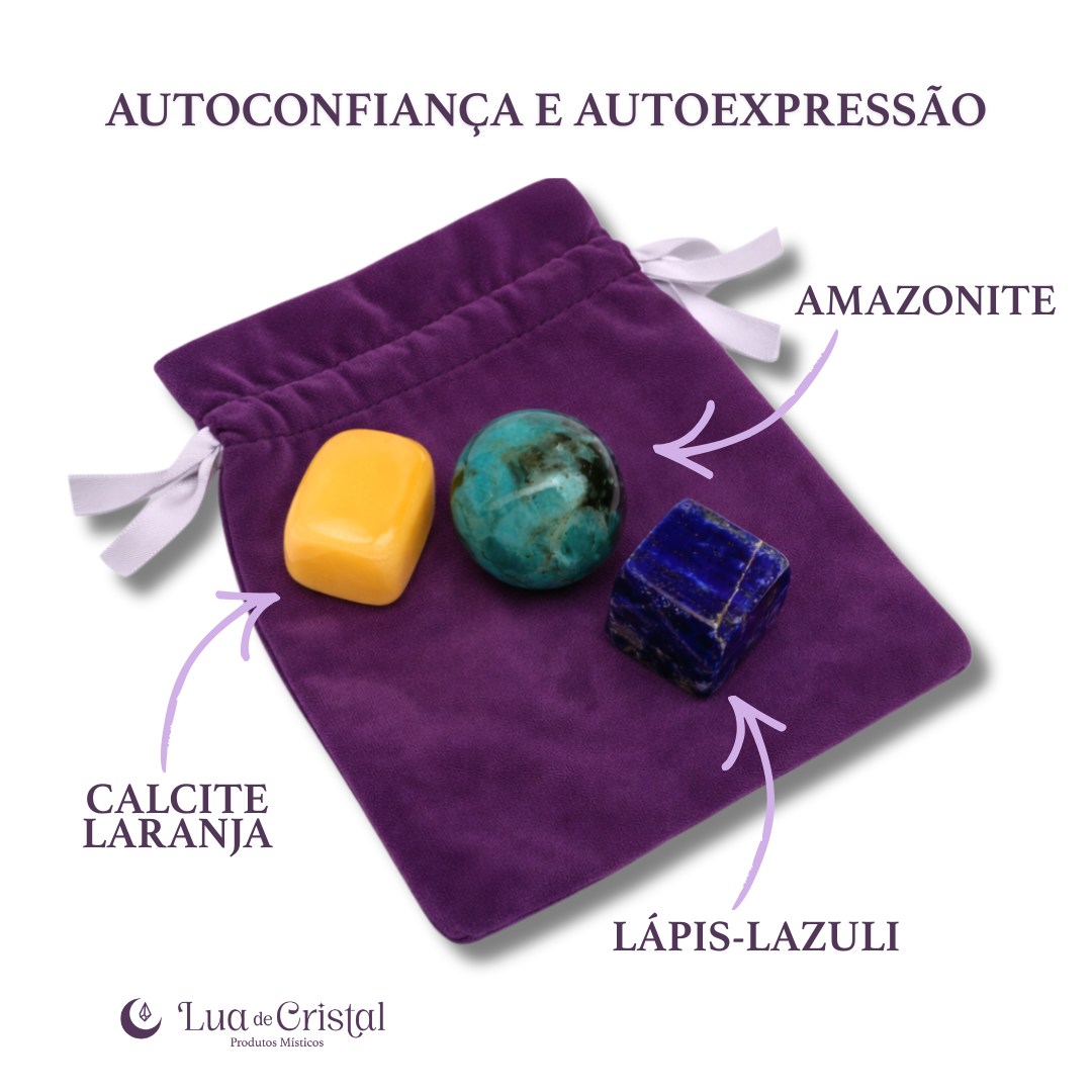 Kit de Cristais para Autoconfiança e Autoexpressão